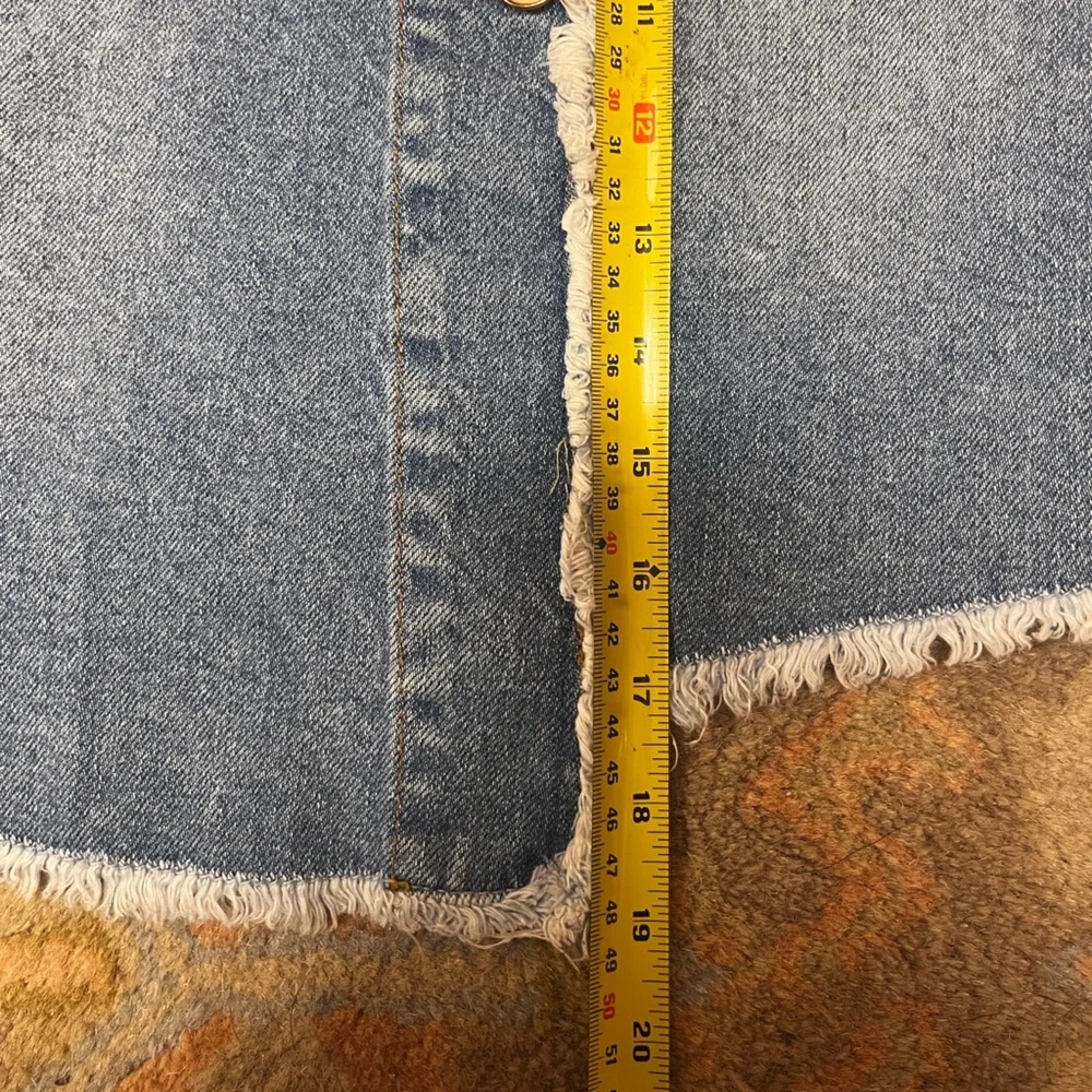 Zara Asymmetrical Denim Skirt with Button Detail - Picture 9 of 9